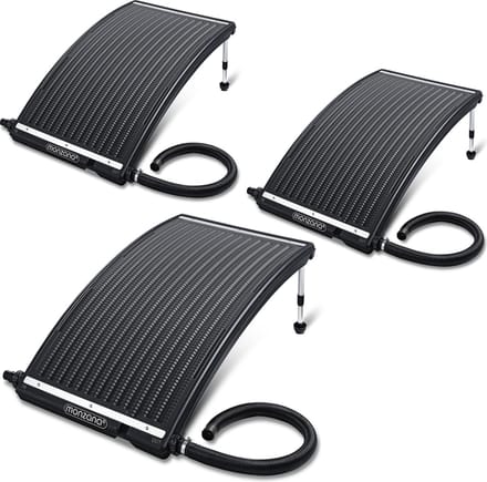 Monzana Zwembadverwarming Solar – 3 Stuks/10000 L/h - 32&38mm - Zwart