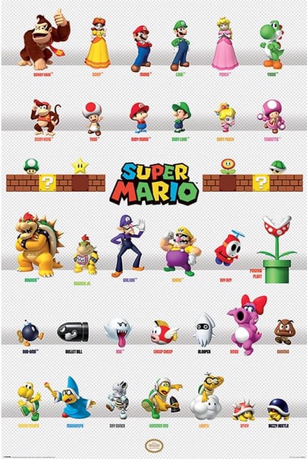 Super Mario Character Parade - Maxi Poster