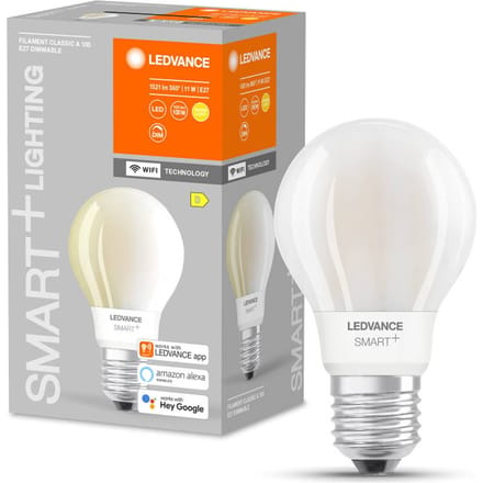LEDVANCE Klassieke gloeilamp met WiFi-technologie, 11W, Warm wit, E27, set van 1