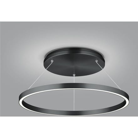 Knapstein LED hanglamp Lisa-D, ringvormig, zwart