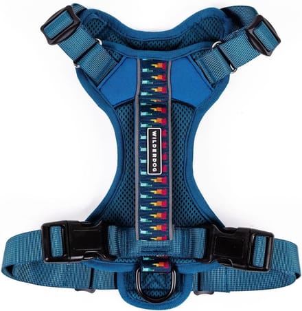 Wilderdog Lichtgewicht Hondentuig met Reflecterende Bandjes - Klein - Pacific Blue