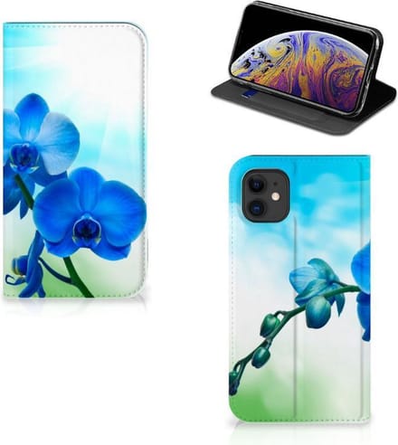 Apple iPhone 11 Smart Cover Orchidee Blauw - Cadeau voor je Moeder