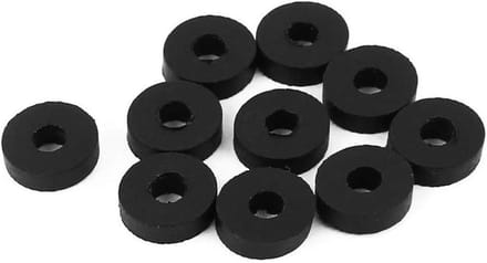 Rubberen Platte Ring - O-ring Afdichting - Lekkages Voorkomen - Hitte- en Oliebestendig - 11mm Buitendiameter - Zwart