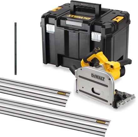 DeWALT DWS520KT Invalzaag incl. 2x Geleiderails en koppelstrip