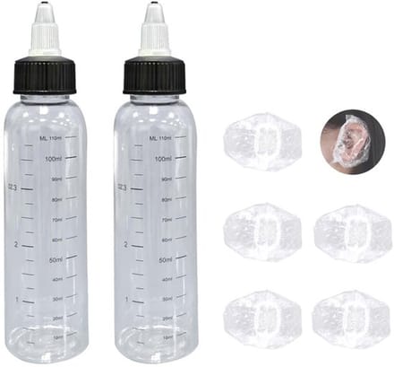 Allecto - Hair Oil Applicator Flessen - Herbruikbaar - Transparant