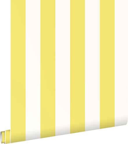 ESTAhome behang strepen geel en wit - 53 cm x 10.05 m - 139911
