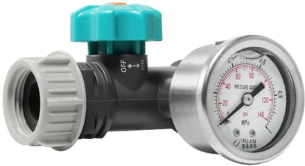 Dailygoods- Drukregelaar Verstelbaar - Waterdrukventiel - G3/4 Inch Binnendraad - Manometer - Koper/ABS - Irrigatie Controller