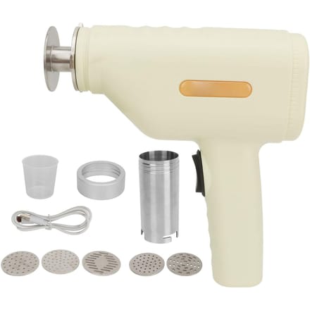 Machine à pâtes électrique sans fil portable Machine à pâtes automatique Ménagère Acier inoxydable L white