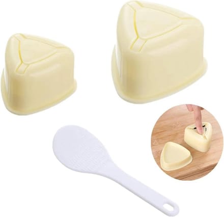Set van 3 Driehoekige Sushi en Onigiri Vormen - Rijstbal Maker voor Thuis Koken