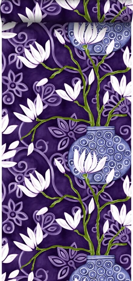 Origin Wallcoverings behang magnolia paars - 53 cm x 10.05 m - 346924