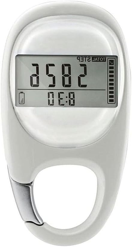 Digitale Stappenteller - Activiteitstracker - Fitness Wandelen - 3D Accelerometer - 7.6 x 4 x 1 cm - Wit