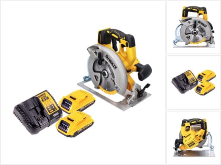DeWalt DCS 570 D2 accu-handcirkelzaag 18 V 184 mm borstelloos + 2x accu 2,0 Ah + oplader