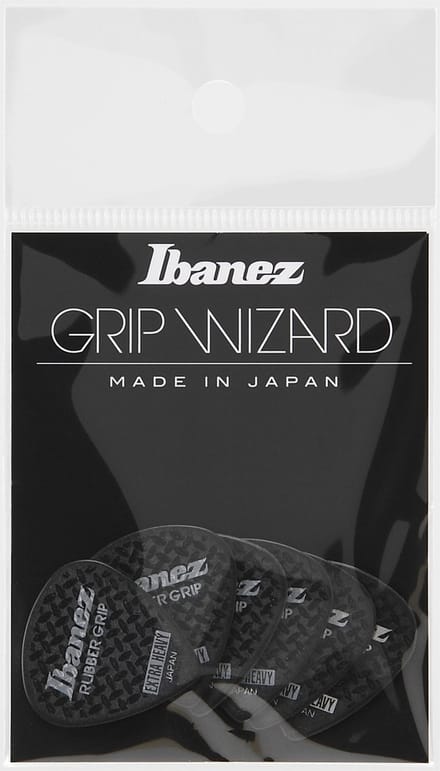 Ibanez PA16XRG-BK Rubber Grip Plectrums 1.2mm (Black) - Plectrum set