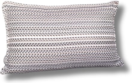 Luxe buitenkussen Natural/black Lines - Colmore - zwart-wit - 55x35