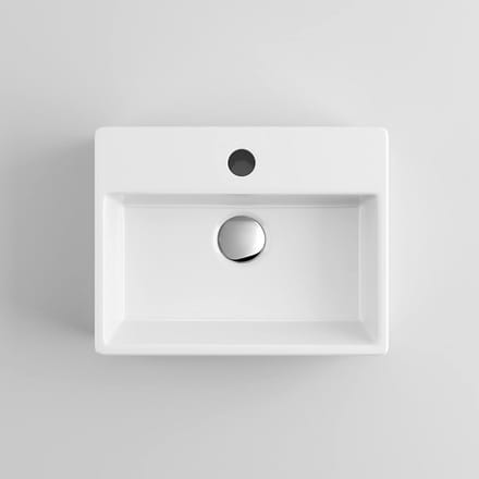 Moderne Vierkante Keramische Wastafel voor Badkamer - Wandmodel