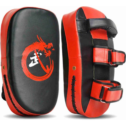 Bokspad Kickboksen Muay Thai Stootkussen Gebogen Slagschild Bokstraining Mitt Stootkussen Boogpad Boksen red