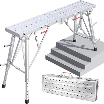 Opvouwbaar Werkplatform - Steiger Kruk - Schilderen Klussen - In Hoogte Verstelbaar - Max 160cm Hoog