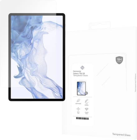 Cazy screenprotector geschikt voor Samsung Galaxy Tab S8 - Screenprotector Tablet Glas - 2 Stuks