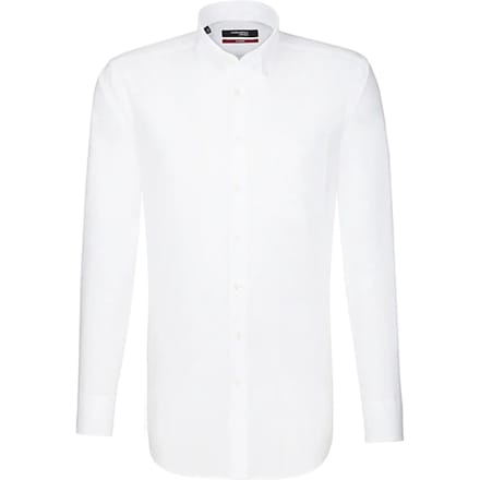 Seidensticker regular fit overhemd - button-down - wit - Strijkvrij - Boordmaat: 39