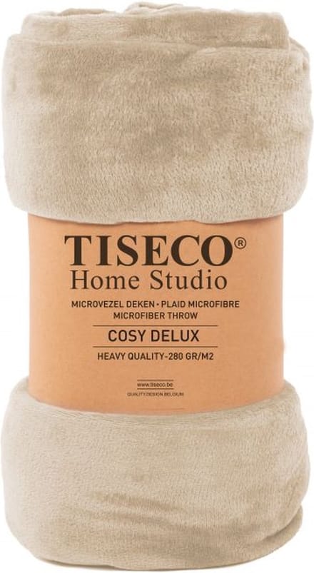 Tiseco Home Studio - Deken COSY DELUX - microflannel - 280 g/m² - 240x220 cm - Zand