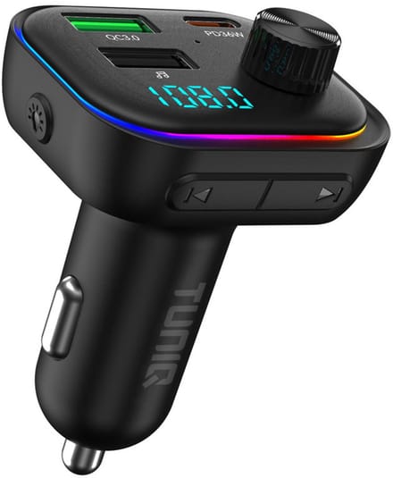 TUNIQ FM transmitter - USB-A/USB-C snelladen - Zwart
