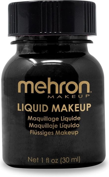 Mehron Vloeibare Schmink op Waterbasis - Zwart - 30 ml