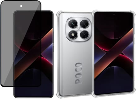 ChiGuard Hoesje & Privacy Screenprotector geschikt voor Poco X7 – Privé - Gehard Glas Cover