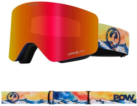 Dragon Alliance R1 OTG Skibril - POW Collab/LL Red Ionized & LL Flash Blue