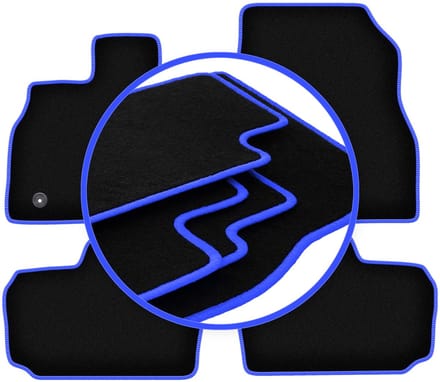 CARLUX-BLUE automatten voor: Nissan Leaf I hatchback (2010-2017)