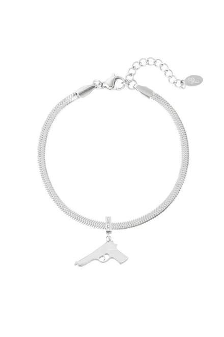Armband pistool - zilver