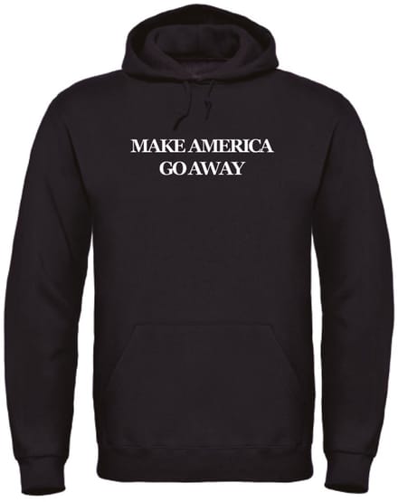 Make America go away (MAGA) - hoodie - zwart | wit - M