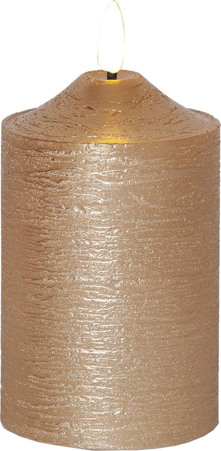 Star Trading LED echte waskaars 'Flame', batterij, timer, goud, 15cm