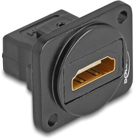 HDMI D-type module | HDMI2.1 (8K 60Hz + HDR) | gegoten zink | zwart