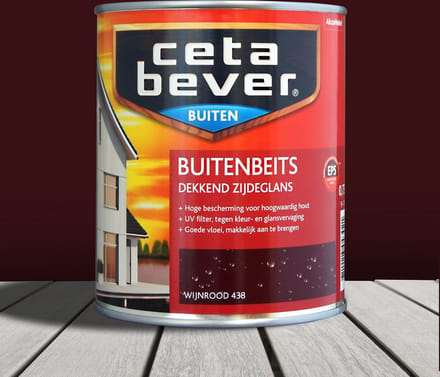 Cetabever Dekkende Buitenbeits - 0,75 liter - Wijnrood