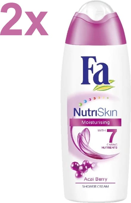 Fa - NutriSkin - Acaiberry - Moisturizing - 2x 250ml - Douchecrème - DUO PACK