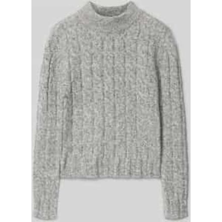 Regular fit gebreide pullover met kabelpatroon
