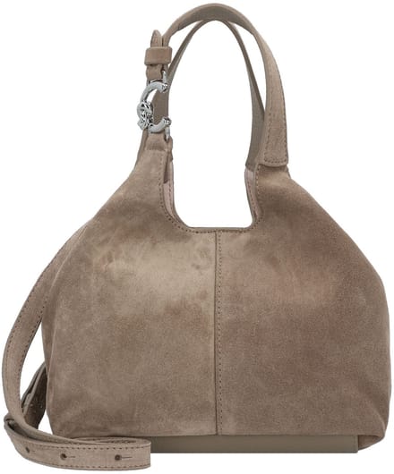 COCCINELLE Leren handtas schoudertas C-Easy Handbag Suede Warm Taupe