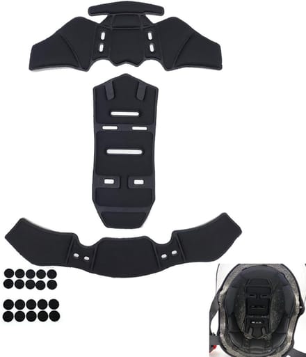 Helm Padding Set - Binnenvoering Vervanging - Comfortabel Rijden - Aanpasbare Pasvorm - Universeel - Zwart