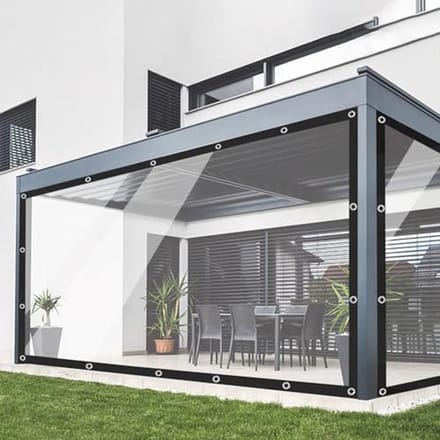 Transparant Afdekzeil 2 x 3 m met Ringen - Waterdichte Bescherming voor Buiten