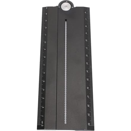 Règle multiple en aluminium Multifonctionnel Mètre d'angle pour dessin de cercle d'arc et de lignes parallèles black