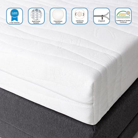 Mörgenn Matras Martinez - Pocketvering - 7 Luxe comfortzones - Anti-allergisch - Matras 90x210 cm