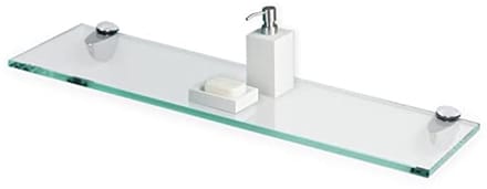 Rechthoekig zwevend glazen rek - Modern 6" x 36" kleurloos