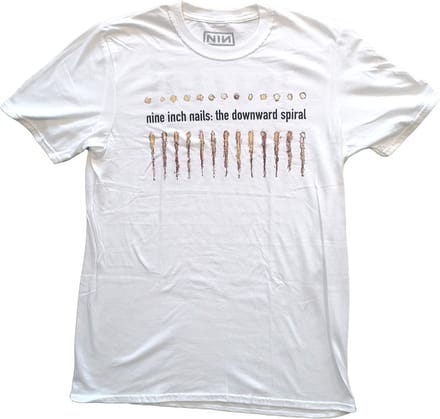 Nine Inch Nails Heren Tshirt -XL- Downward Spiral Wit