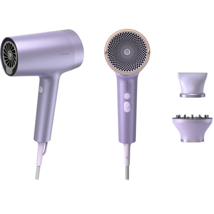 Philips BHD720/10 Haardroger - 1800 W met 4 temperatuurstanden, ionische functie, diffuser en sproeikop