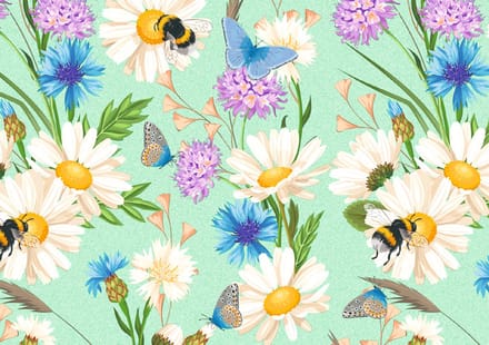 SUSY CARD cadeaupapier 'Bloemenveld', op rol
