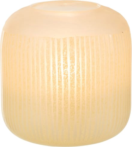J-Line vaas Strepen - glas - lichtgeel - small - Ø 17 cm