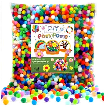 FSW-Products - 2000 Stuks Pompons - Ø10 mm - Gekleurde Knutsel Pompon - DIY Handwerken
