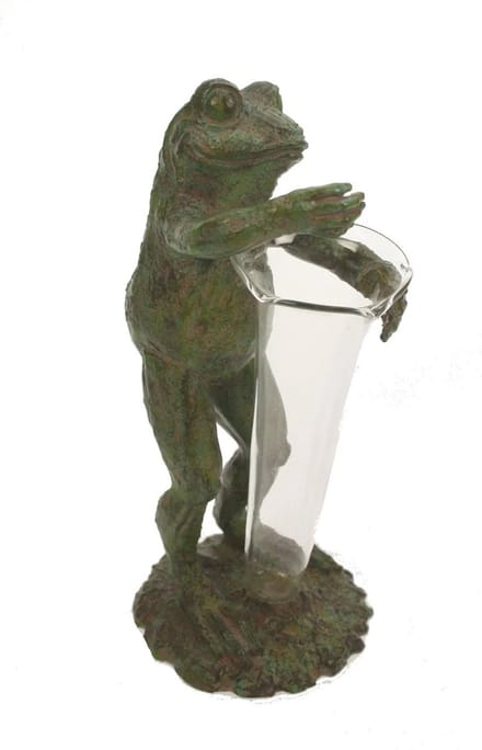 Vaasje Kikker, groen 6,35x9,5x18cm