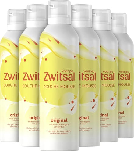 Zwitsal - Douche Mousse - Original - 6 x 200 ml - Voordeelverpakking