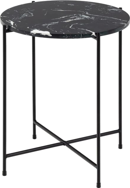 Bendt Bijzettafel 'Josje' Zwart Marmer, Ø42cm